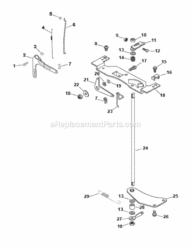 Cv23s-75592 Engine Controls Diagram and Parts List for M50-KHS 53BB5BBP750-23HP-OHV Cub Cadet Lawn Tractor